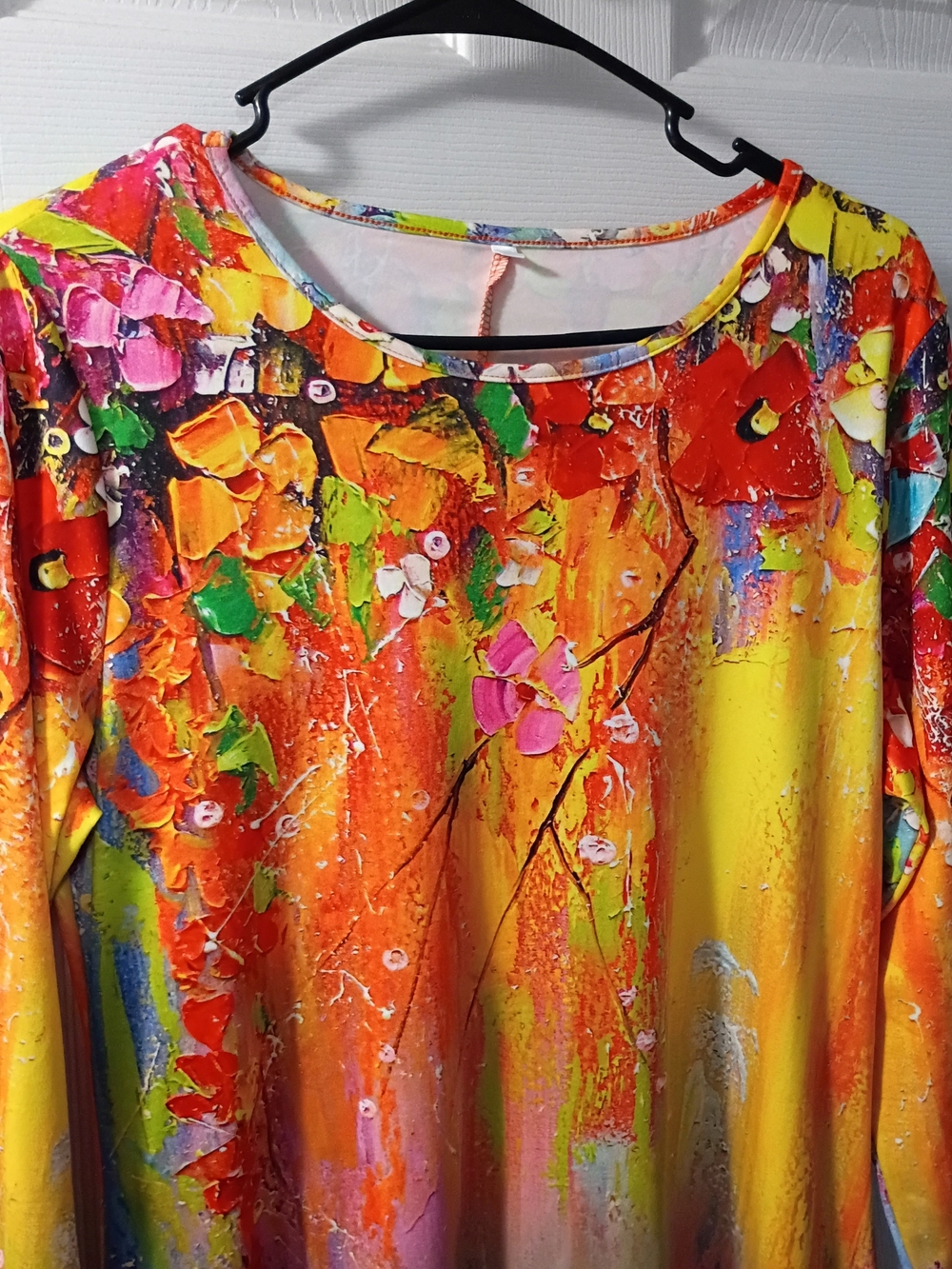 Women’s Multicolor Floral Long Sleeve Midi Dress